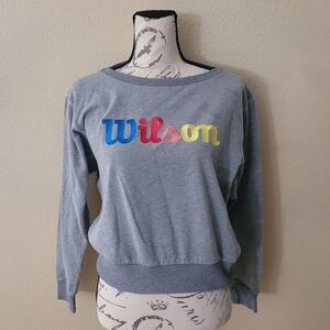 Wilson Light Gray Top with Red Logo Detail